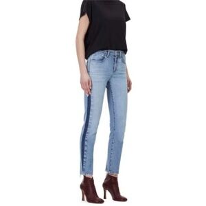 Agolde Toni Mid Rise Sim Jeans in Swerve Side Stripe Sz 27